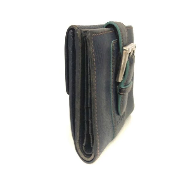 LOEWE Logo Buckle Motif Leather Bifold Wallet Navy blue/8BG0110 - Picture 2 of 8